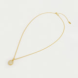 Madeleine Pave Pendant Necklace - Gold - White Top Necklaces Dean Davidson