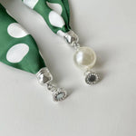 Magnetic Silk Scarf Necklace – Emerald Dot Misc Accessories ACCITY