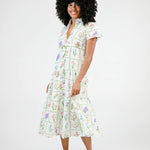 Magnolia Flutter Dress - Botanical Library Long Dresses Victoria Dunn Design