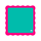 Mahjong Mat - Green Center/Pink Scallop Paper Goods My Fair Mahjong