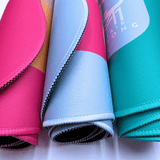 Mahjong Mat - Green Center/Pink Scallop Paper Goods My Fair Mahjong