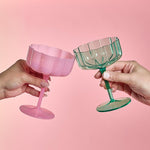 Mahjong Plastic Coupe Glasses - Set of 4 - Sugar Babies Children's Boutique/Meg's Shoppe