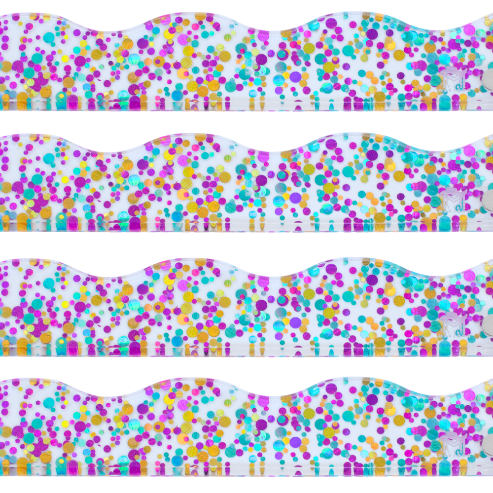 Mahjong Rack Pusher Premium Acrylic Set - Wavy Multi-Color Paper Goods My Fair Mahjong