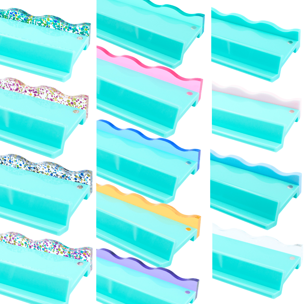 Mahjong Rack Pusher Premium Acrylic Set - Wavy Multi-Color Paper Goods My Fair Mahjong