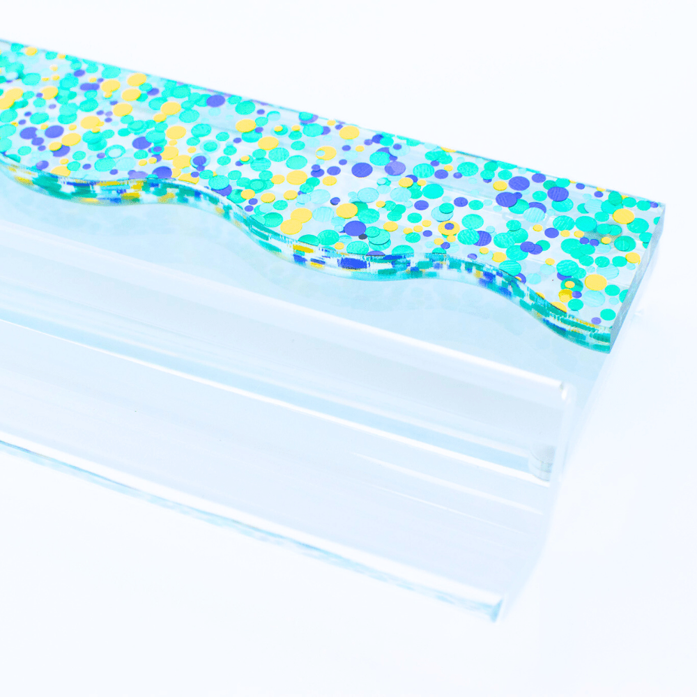 Mahjong Rack Pusher Premium Acrylic Set - Wavy Multi-Color Paper Goods My Fair Mahjong