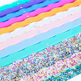 Mahjong Rack Pusher Premium Acrylic Set - Wavy Multi-Color Paper Goods My Fair Mahjong