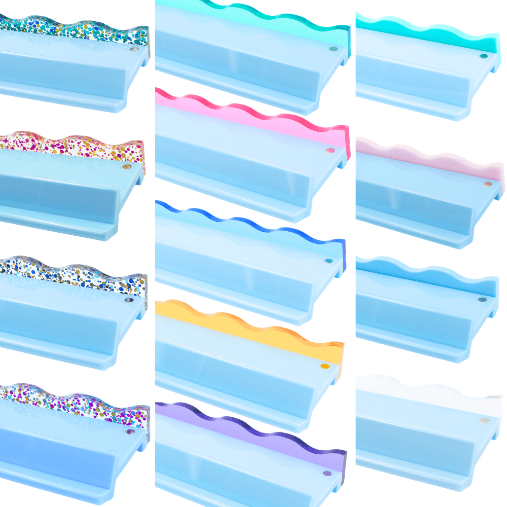 Mahjong Rack Pusher Premium Acrylic Set - Wavy Multi-Color Paper Goods My Fair Mahjong