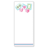 Mahjong Tiles and Dice Skinny Notepad Paper Goods RosanneBeck Collections