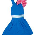 Malibu Blue Pleated Active Dress Girls Play Dresses Hatley
