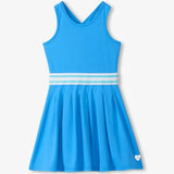 Malibu Blue Pleated Active Dress Girls Play Dresses Hatley