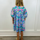 Malibu Dress - Periwinkle Floral Girls Play Dresses Finding Foxtale