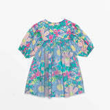 Malibu Dress - Periwinkle Floral Girls Play Dresses Finding Foxtale