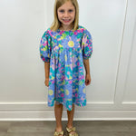 Malibu Dress - Periwinkle Floral Girls Play Dresses Finding Foxtale
