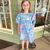 Malibu Dress - Periwinkle Floral Girls Play Dresses Finding Foxtale