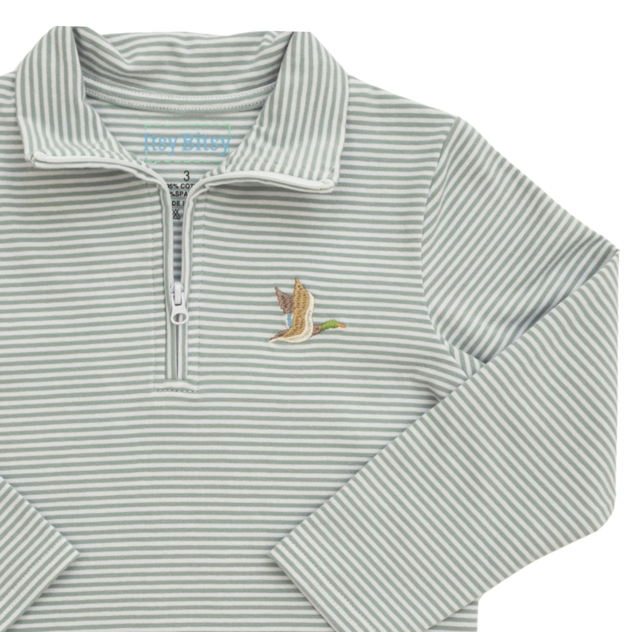Mallard 1/4 Zip Pullover Boys Sweaters + Sweatshirts Itsy Bitsy