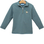 Mallard Embroidery 1/4 Zip Pullover - Sugar Babies Children's Boutique/Meg's Shoppe