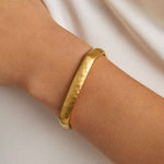 Mara Hinged Bangle - Gold Bracelets Dean Davidson