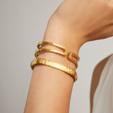 Mara Hinged Bangle - Gold Bracelets Dean Davidson