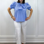 Marina Stripe Top - Blue Tops Entro