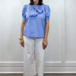 Marina Stripe Top - Blue Tops Entro