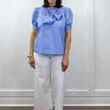 Marina Stripe Top - Blue Tops Entro