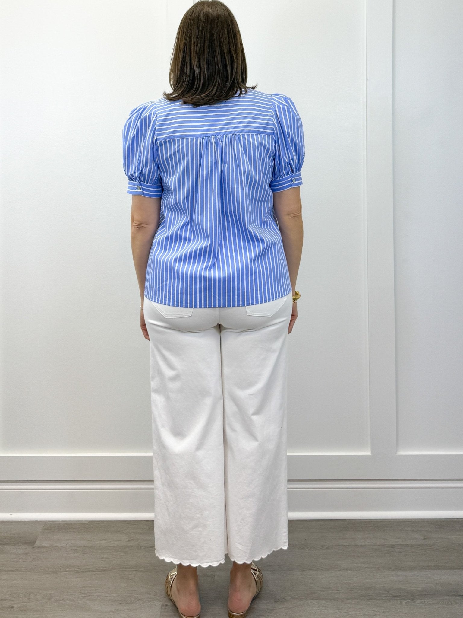 Marina Stripe Top - Blue Tops Entro