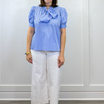 Marina Stripe Top - Blue Tops Entro
