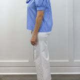 Marina Stripe Top - Blue Tops Entro