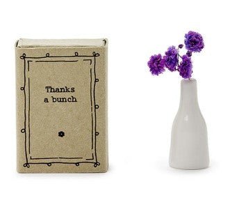 Matchbox Vase w/ Flowers - Assorted Home Decor Two's Company Thanks