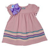 Mauve Ric Rac Dress Girls Play Dresses Three Sisters