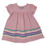 Mauve Ric Rac Dress Girls Play Dresses Three Sisters
