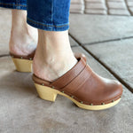 Maverick Heeled Clog - Cognac Shoes Matisse
