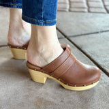 Maverick Heeled Clog - Cognac Shoes Matisse