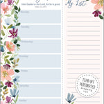 Meal Planner Pad - Faithful Flowers Paper Goods GINA B DESIGNS