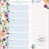 Meal Planner Pad - Faithful Flowers Paper Goods GINA B DESIGNS