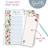 Meal Planner Pad - Faithful Flowers Paper Goods GINA B DESIGNS