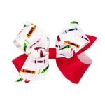 Medium Back to School Bow - Crayon Kids Hair Accessories Wee Ones
