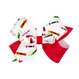 Medium Back to School Bow - Crayon Kids Hair Accessories Wee Ones