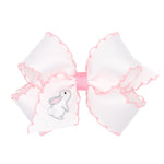 Medium Easter Moonstitch Bow - Bunny Kids Hair Accessories Wee Ones