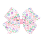 Medium Easter Print Bow - Flowers Kids Hair Accessories Wee Ones