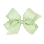 Medium Eyelet Embossed Grosgrain Bow - Seafoam Kids Hair Accessories Wee Ones