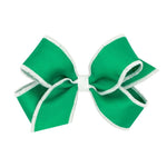 Medium Grosgrain Bow w/ Serged Edge - Fern Green Kids Hair Accessories Wee Ones