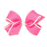 Medium Grosgrain Bow w/ Serged Edge - Hot Pink Kids Hair Accessories Wee Ones