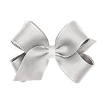 Medium Mesh Metallic & Grosgrain Overlay - Silver Kids Hair Accessories Wee Ones