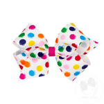 Medium Multi Colored Dot Bow Kids Hair Accessories Wee Ones