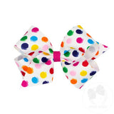 Medium Multi Colored Dot Bow Kids Hair Accessories Wee Ones