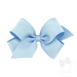 Medium Organza & Grosgrain Overlay Bow - Blue Kids Hair Accessories Wee Ones