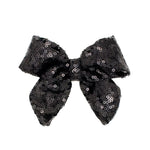Medium Sequins Bowtie - Black Kids Hair Accessories Wee Ones