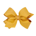 Medium Shimmer w/ Grosgrain Overlay - Old Gold Kids Hair Accessories Wee Ones