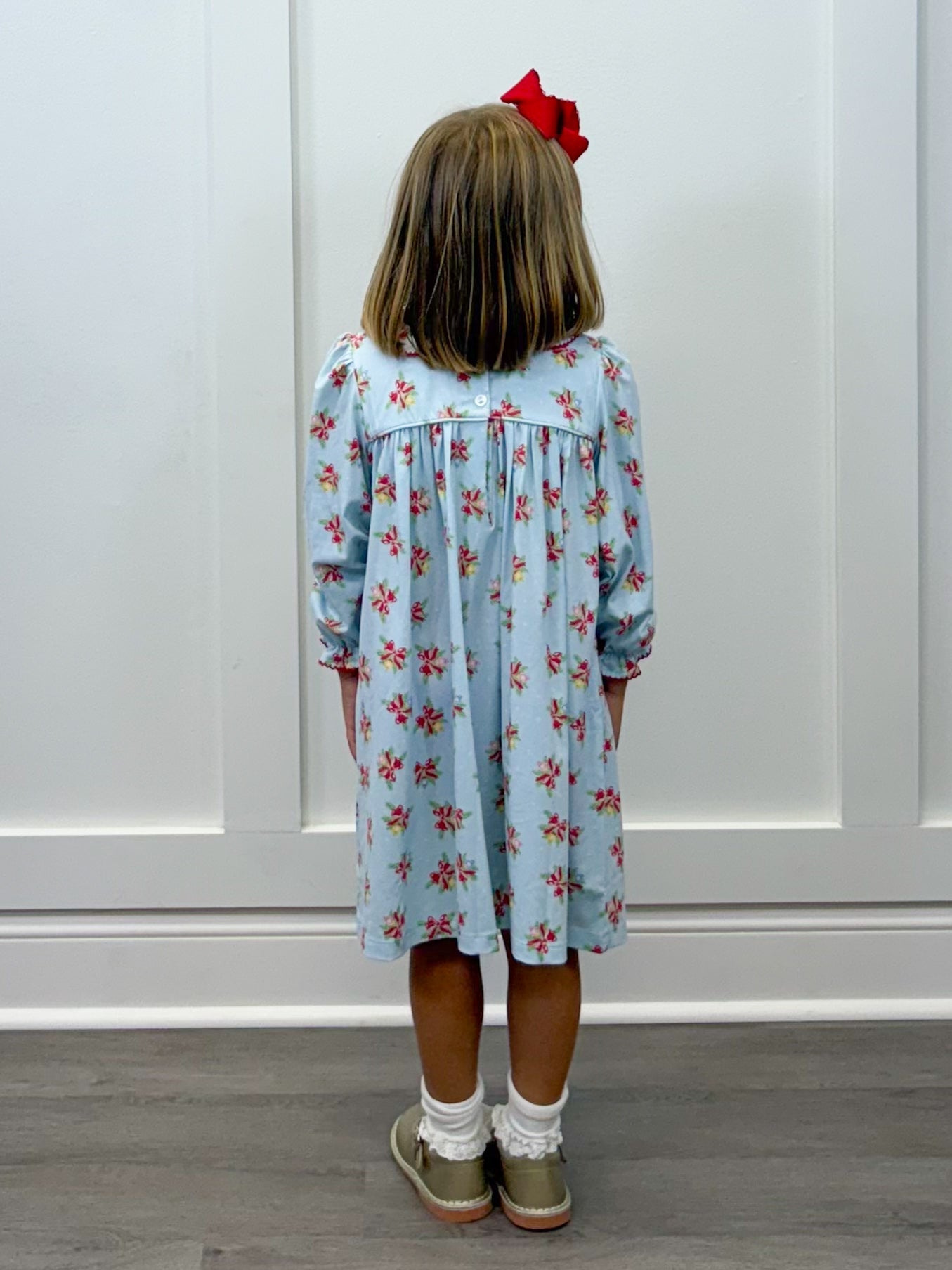Merry & Bright Smocked Geo Dress - Sugar Babies Children's Boutique/Meg's Shoppe